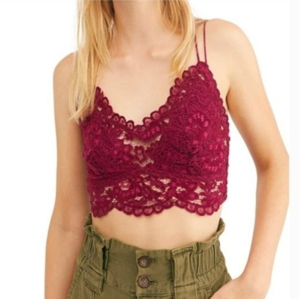 NWT Free People Celine Bralette Mulberry SMALL